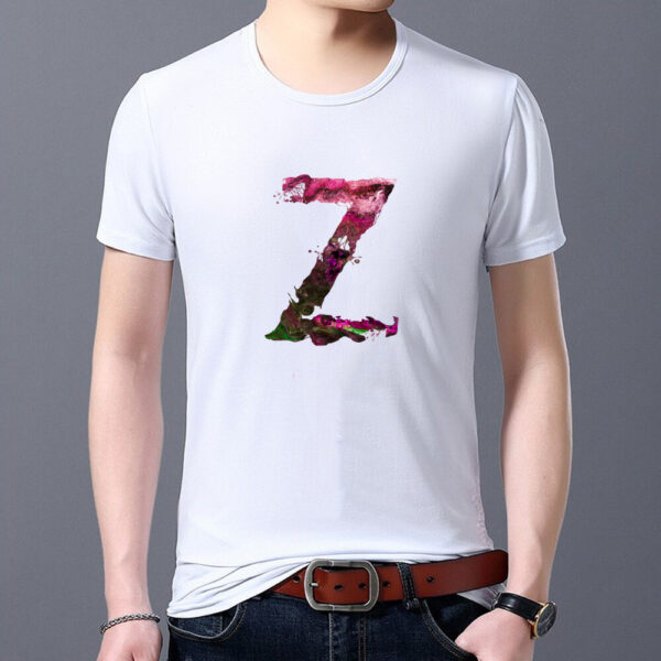 Alphabet Letters A-Z Half SleeveT-Shirt - Image 2